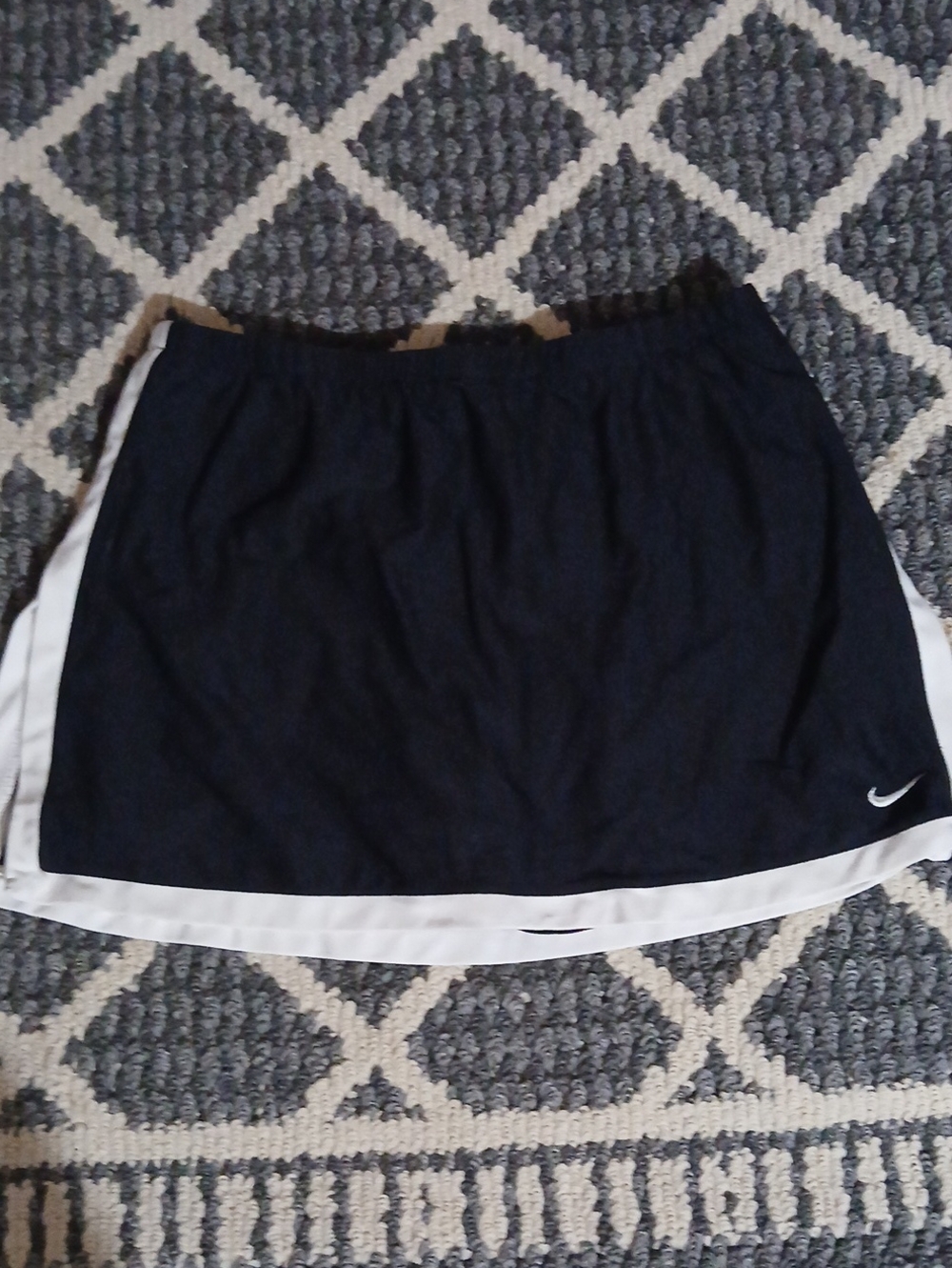 Nike Women's Black Athletic Tennis Skort with White Trim